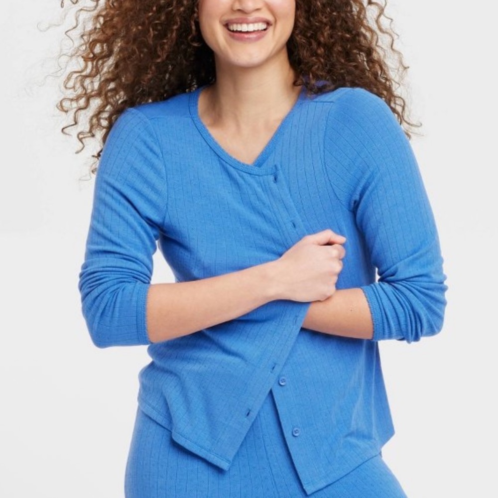 Blue Cardigan / Sleepwear - Picture 2 of 5